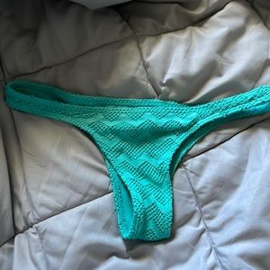 Roxy turquoise cheeky bikini bottom